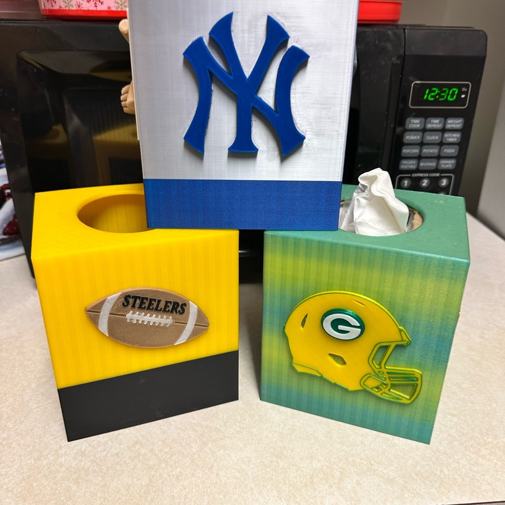 Custom NFL Steelers Themed Tissue Box Covers -